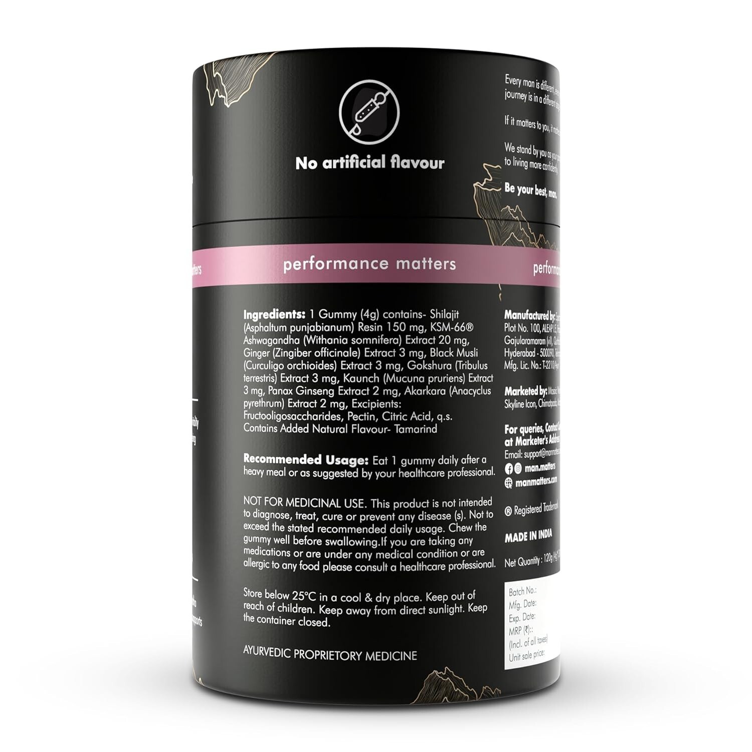 Man Matters Pure Himalayan Shilajit Gummies