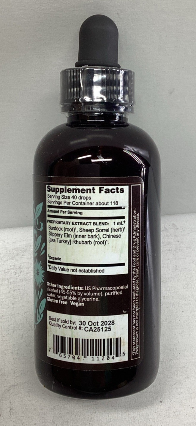Herbs Etc. Essiac Tonic 4 Fl Oz Exp 10/30/2028