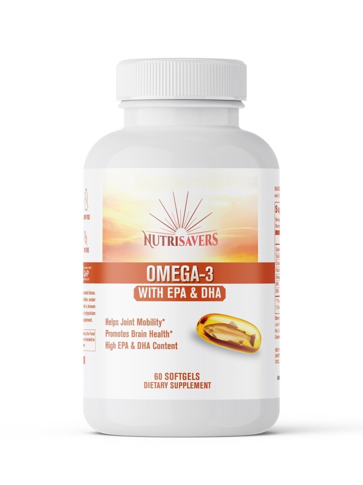 Omega 3 Fish Oil, Boost Immunity System & Helps Joint Flexibility – 180 Softgel