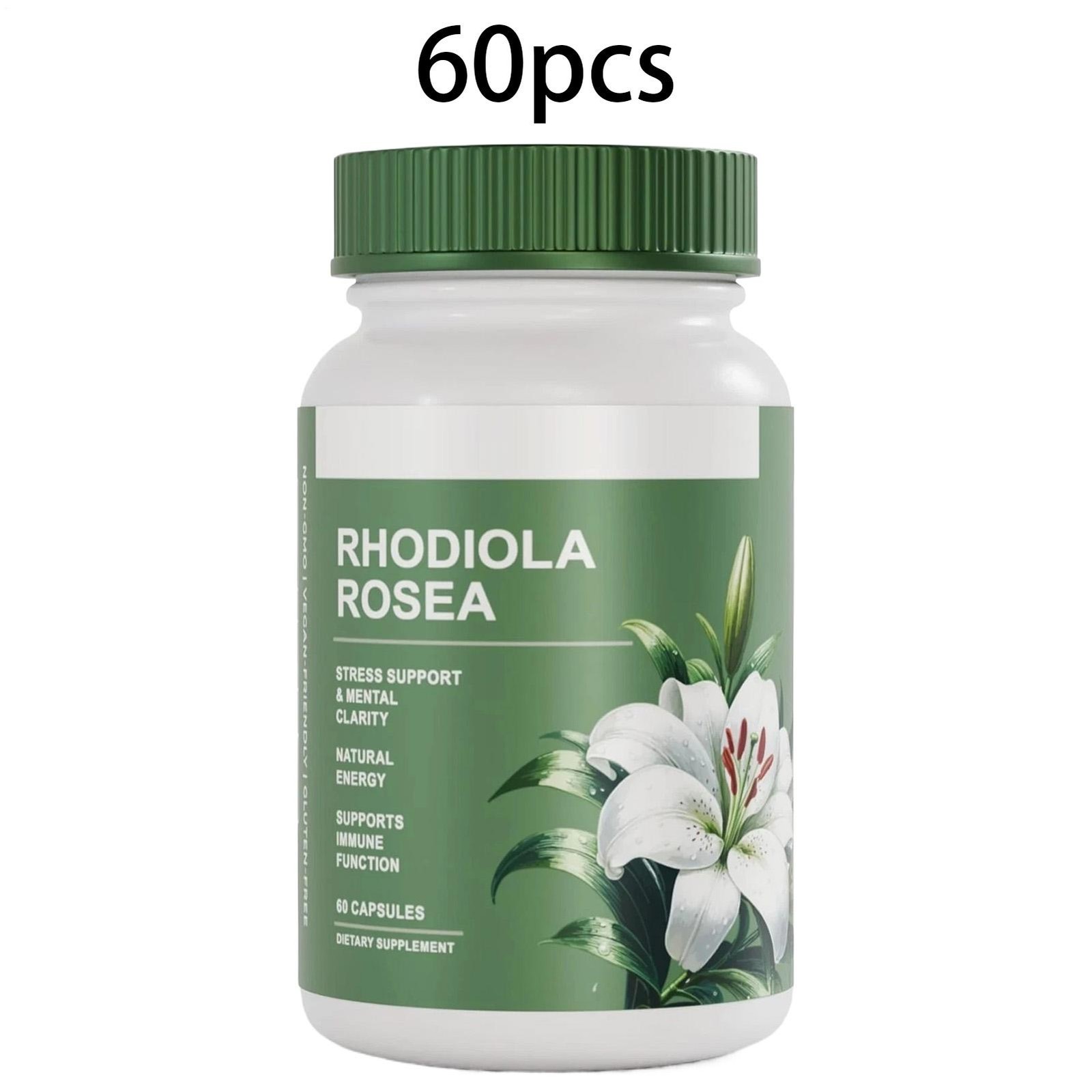 Premium Salvora Rhodiola Rosea Supplement – Golden Root Adaptogen Capsules 60pcs