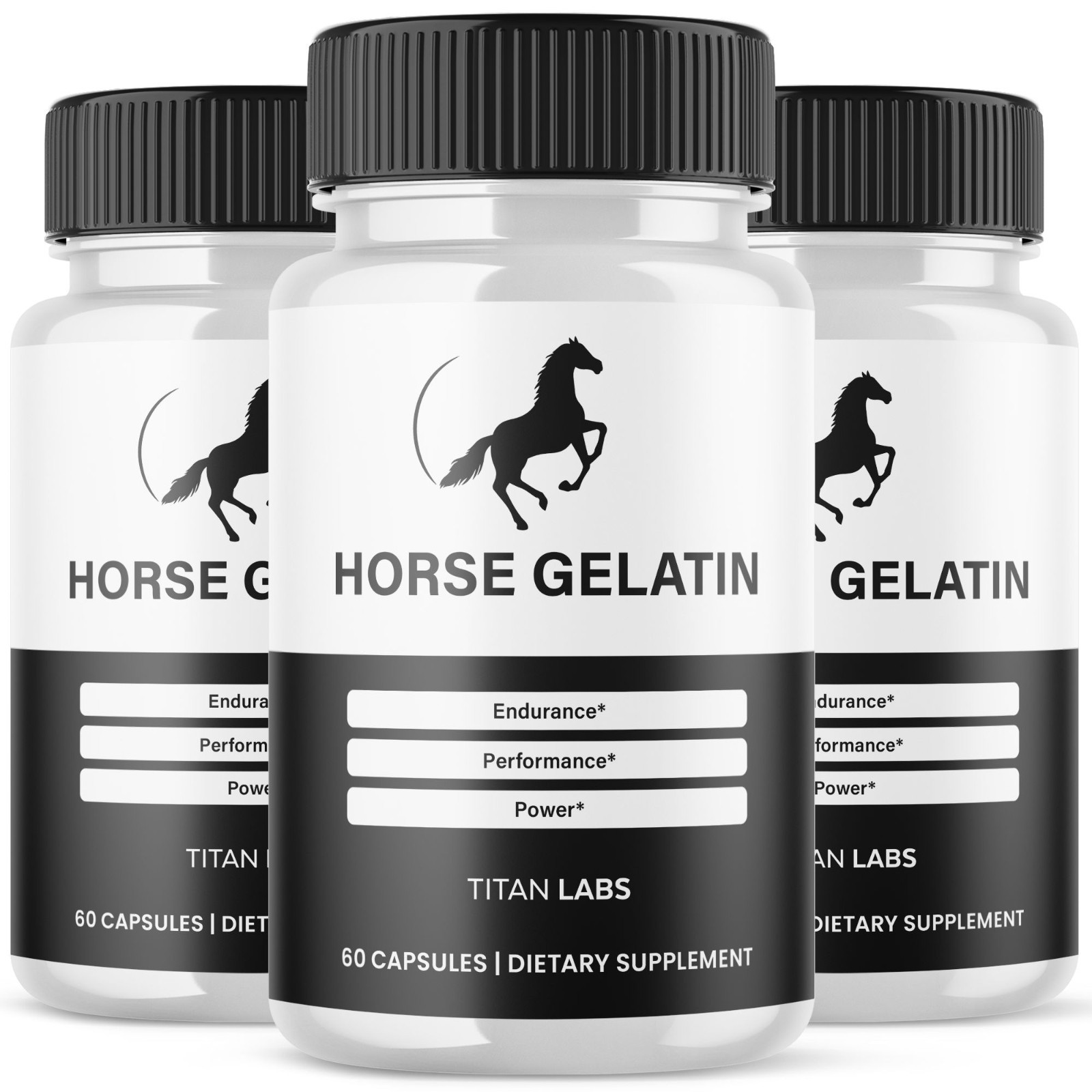 (3 Pack) Horse Gelatin Advanced Male Support Supplement HorseGelatin 180 Capsule