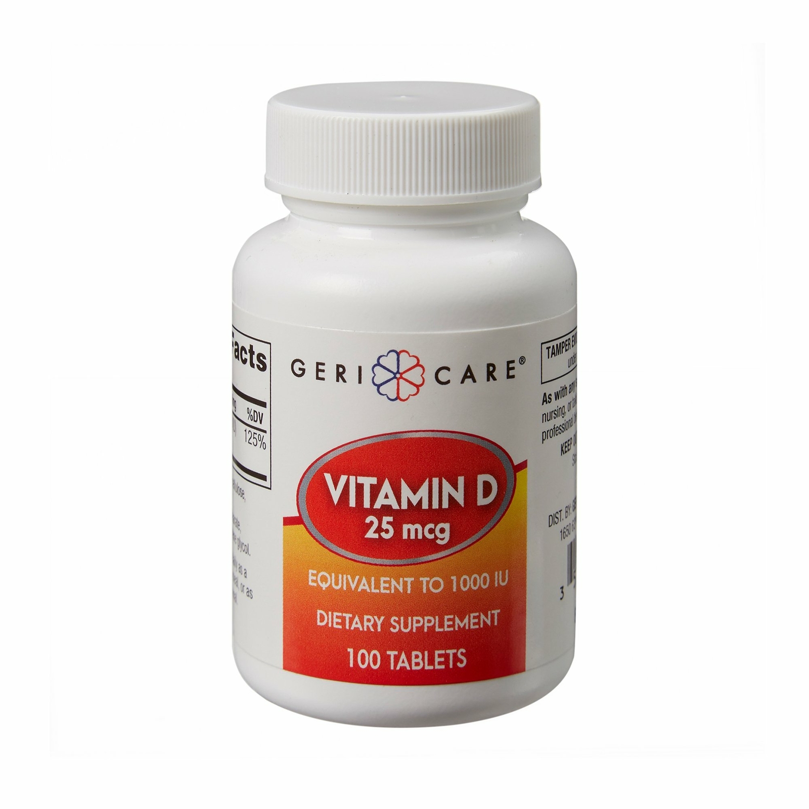 Geri-Care Vitamin D Tablet 400 IU 874-01-GCP 1 Bottle 100 per Bottle