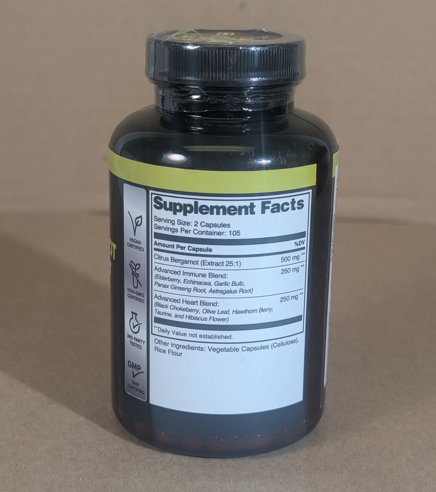 Citrus Bergamot 25:1 Extract 1000 mg 210 Capsules Advanced Heart & Immune Blend