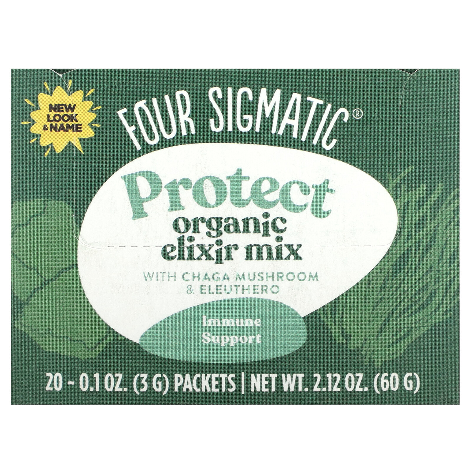 Protect, Organic Elixir Mix With Chaga Mushroom & Eleuthero, 20 Packets, 0.1 oz