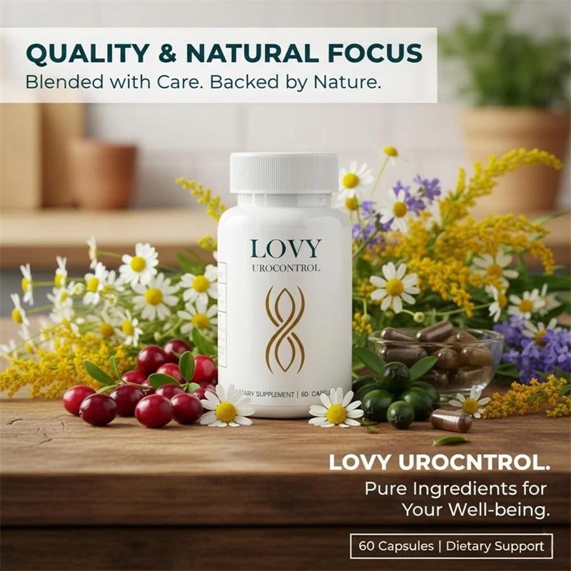 Lovy Urocontrol Capsules,Bladder Health Supplement with Pumpkin Seed & Herbal