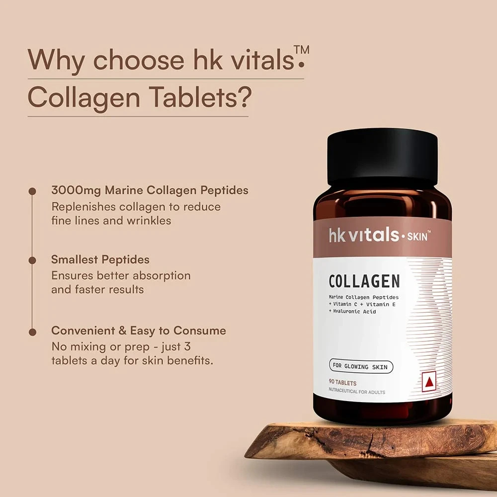 Hk Vitals Skin Marine Collagen For Glowing Skin, 90 Tablets
