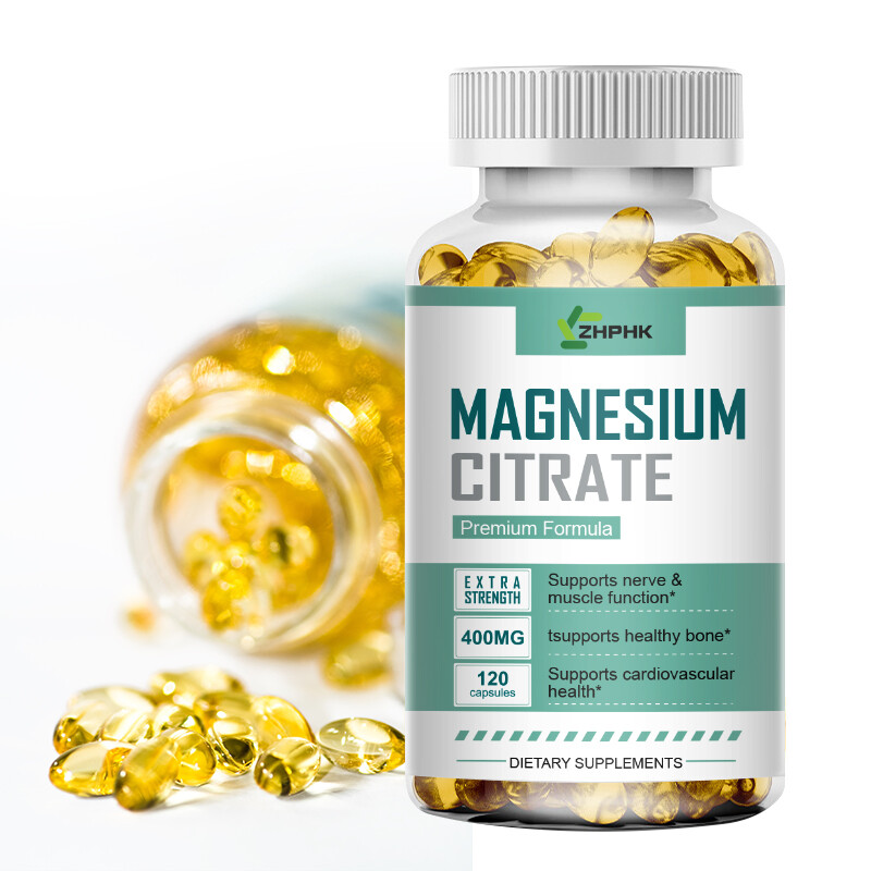 ZHPHK High Absorption Magnesium Citrate 400mg 120 Capsules Dietary Supplement