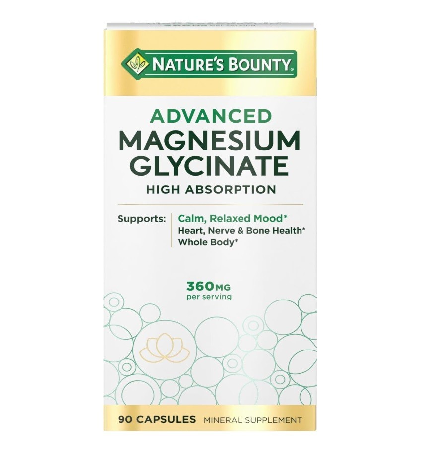 Natures Bounty Advanced Magnesium Glycinate 90 caps 30 Servings 06/28