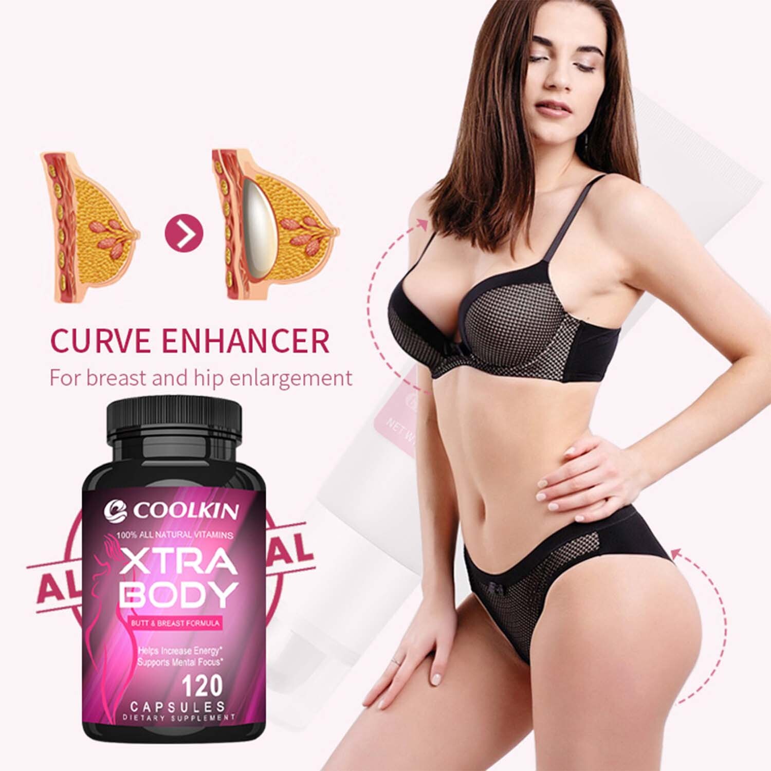 Xtra Body – Pueraria Mirifica – Buttocks & Breast Enlargement, Hormonal Balance