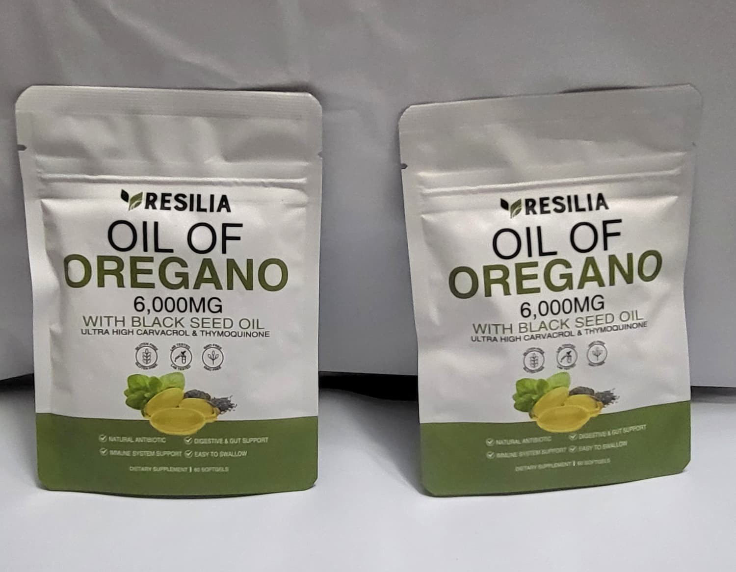 2 Pk 2 in 1 Oil of Oregano & Black Seed Softgels with Carvacrol , Immune Support