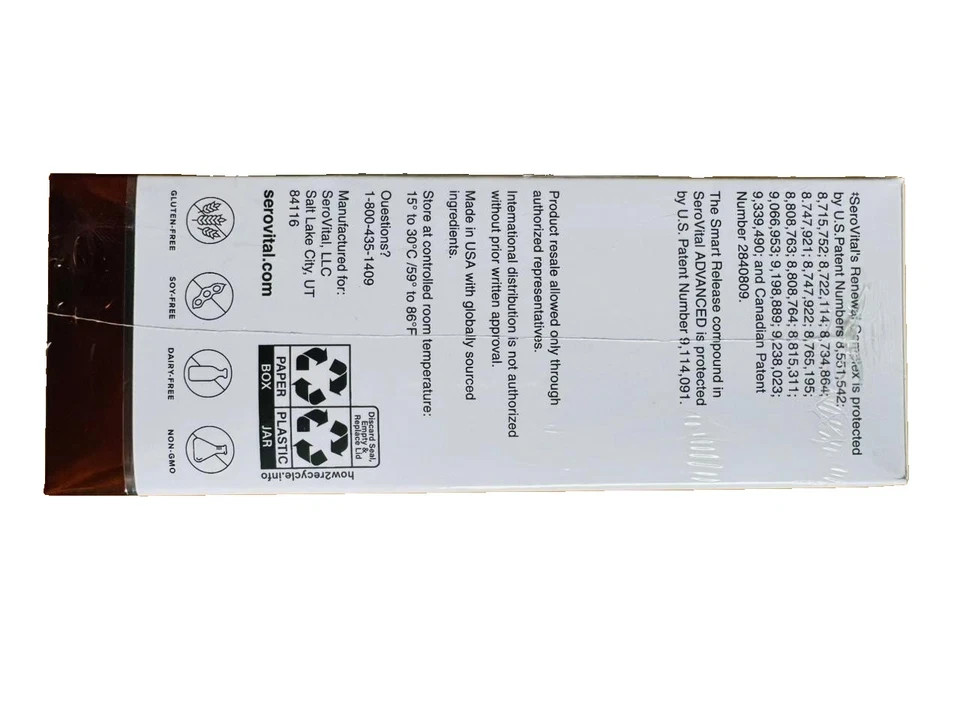 SeroVital Advanced Dietary Supplement 120 Count Per Box Pack of 3 Factory Sealed