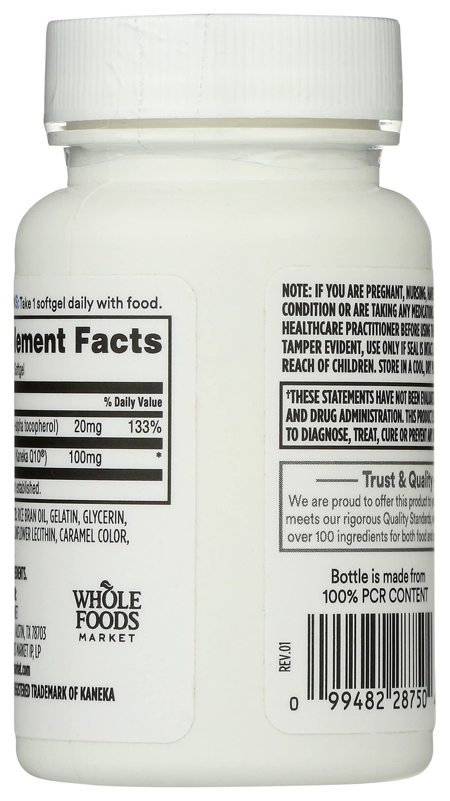 365 by Whole Foods Market, CoQ10 100mg, 60 Count EXP 01/2027