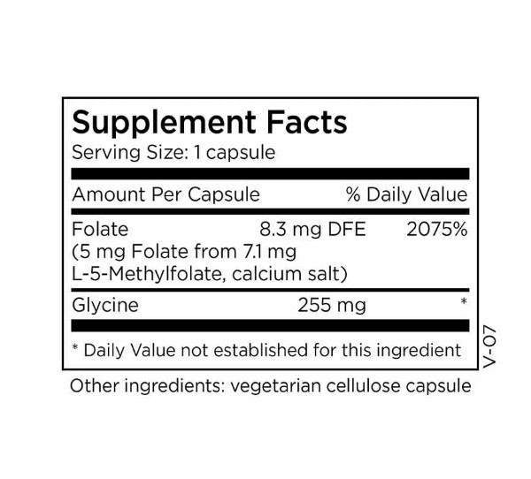 MethylPro – L-Methylfolate – 5mg – 30 count exp. 07/26