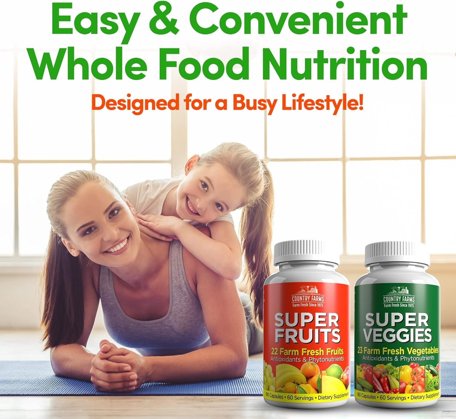 Fruits and Vegetables Supplement Capsules 360 Count Boost Energy