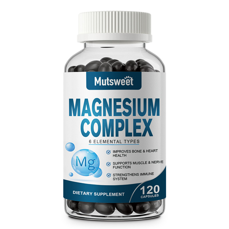 Magnesium Complex 500mg, 360Capsules – Gluten Free and Non-GMO