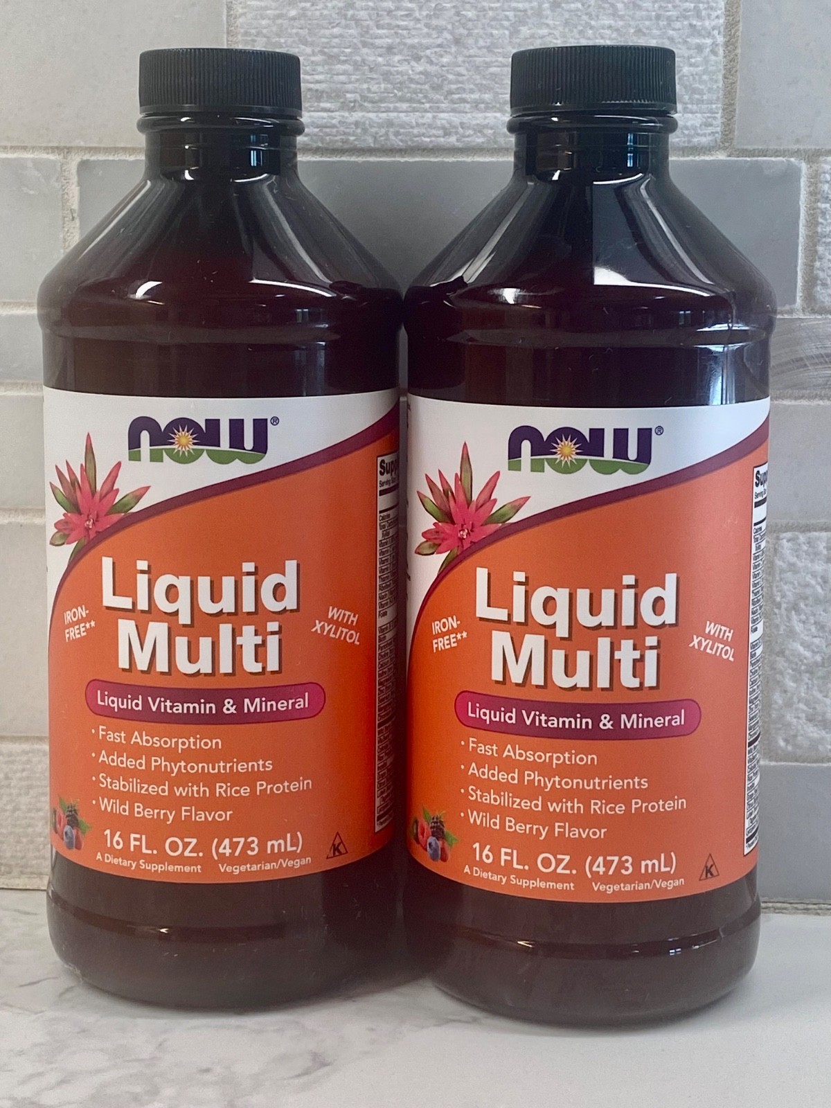 Now Foods Liquid Multi Vitamin & Mineral Supplement 16oz x2 Wild Berry 01/2028