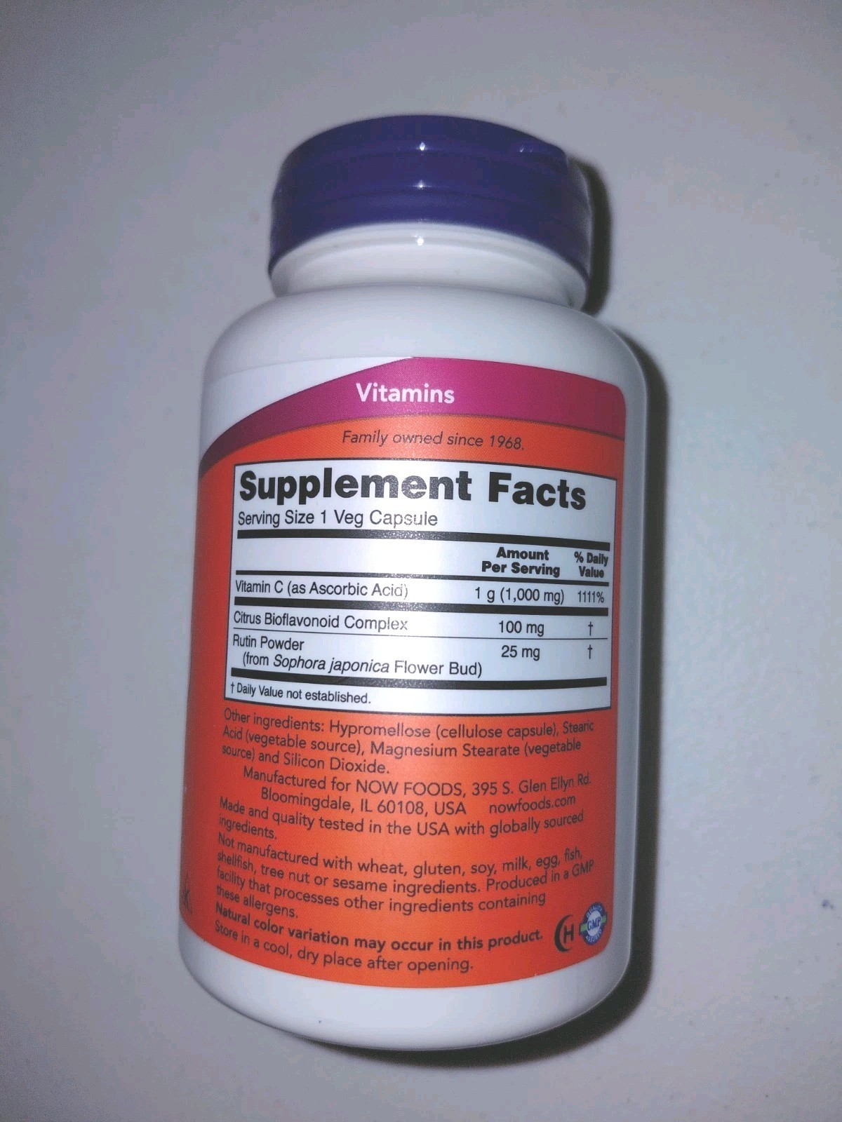 NOW FOODS Vitamin C-1000 100 Veg Capsules EXP 06/28