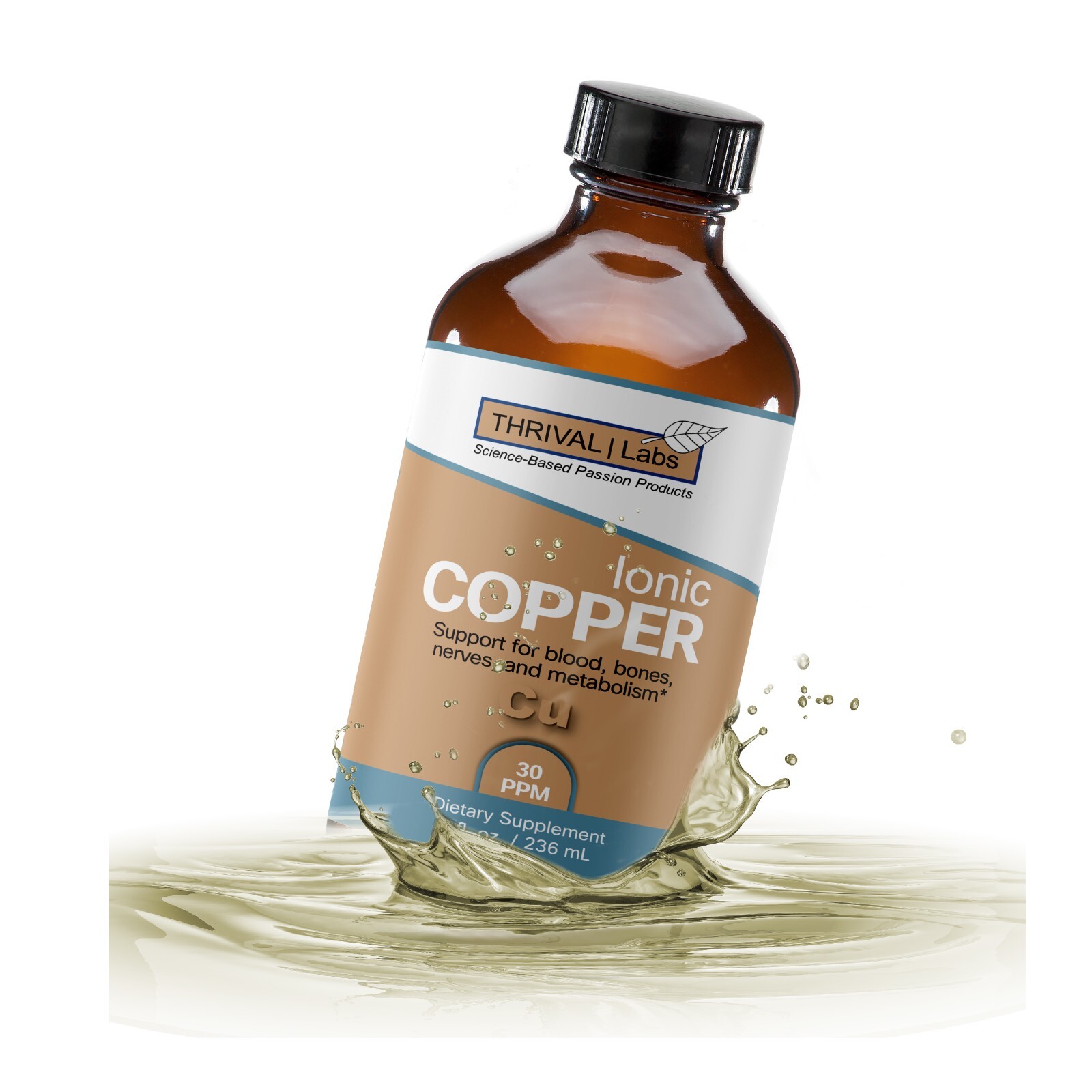 Ionic Colloidal Copper Liquid (8oz/30 PPM) | Blood | Hair | Skin – Thrival Labs