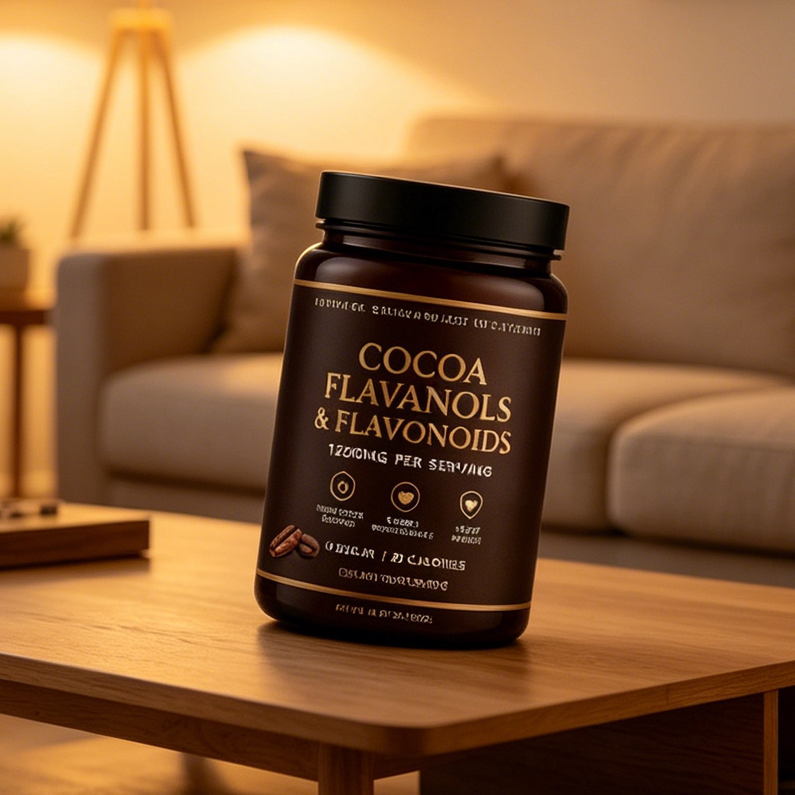 High Flavanol Cocoa Powder Flavonoids Supplements Energy Boost 1200mg