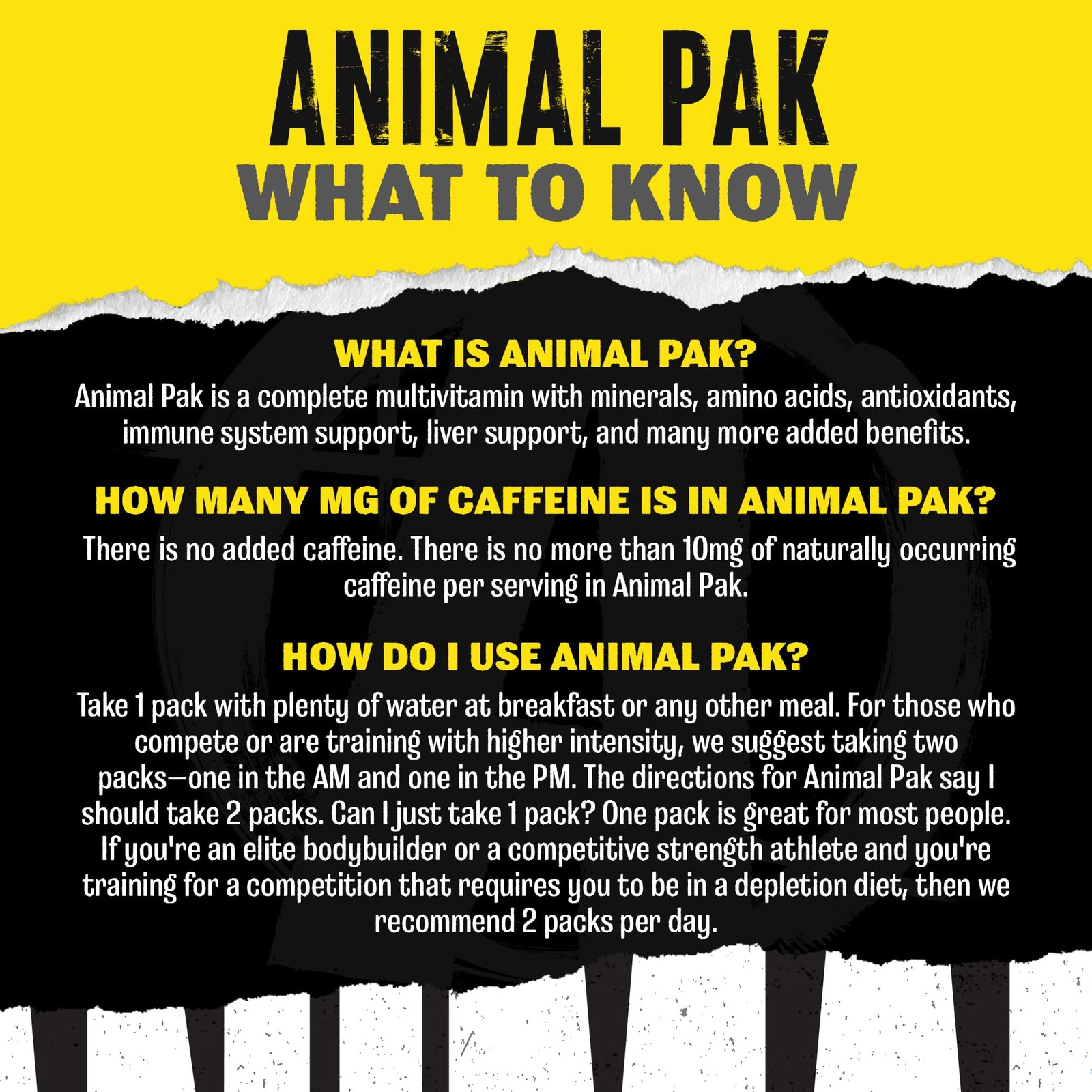 Animal Pak – Convenient Multivitamin for Men & 44 Count (Pack of 1), Tablets