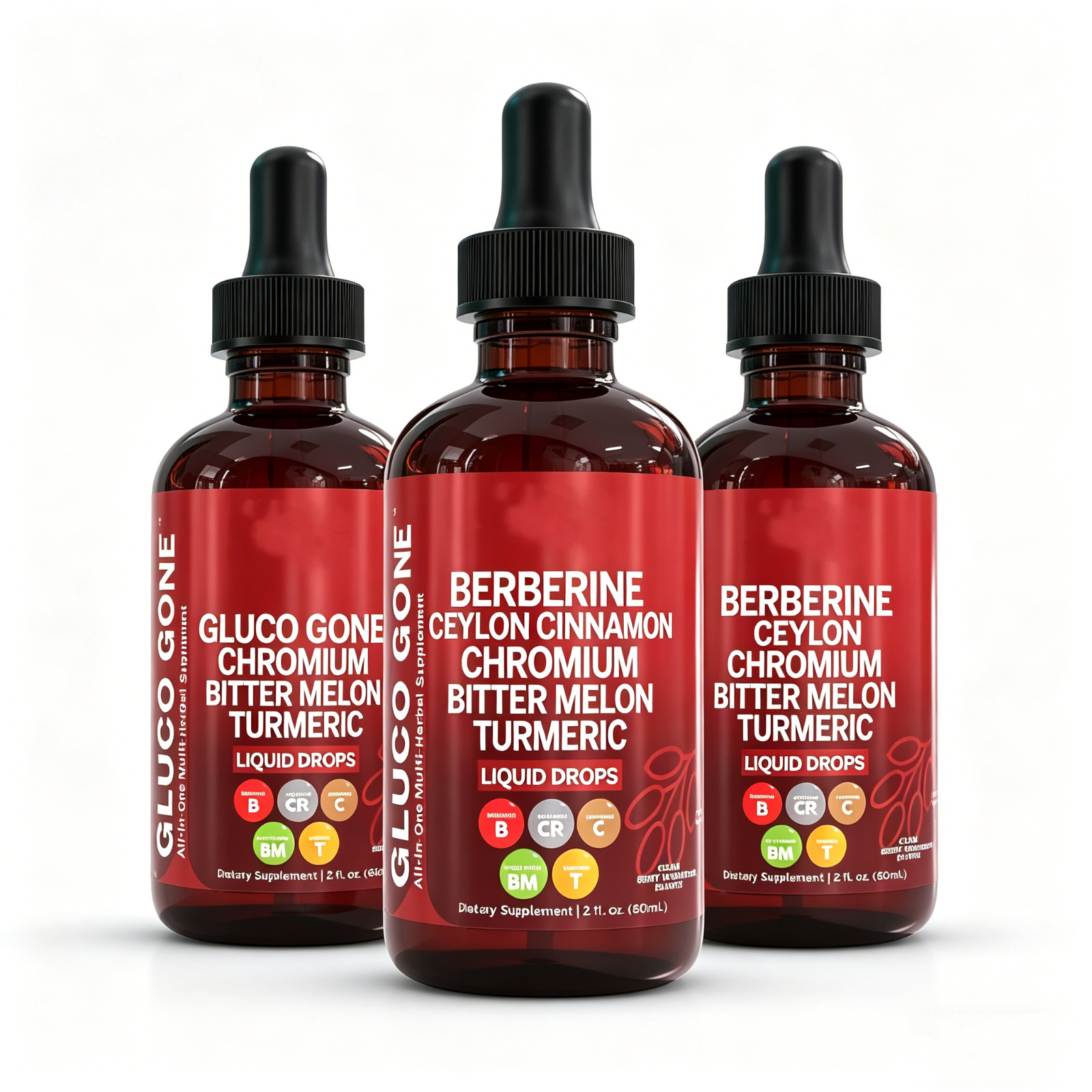 【3 bottles】Clean Nutra Berberine with Ceylon Cinnamon Liquid Drops–Metabolism