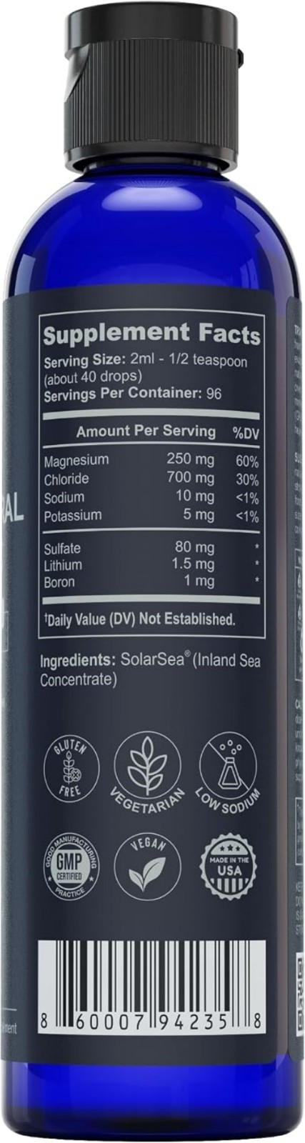 Trace Mineral Complex – 8 oz 96 Servings – 72+ Ionic Minerals Concentrate/Mag…