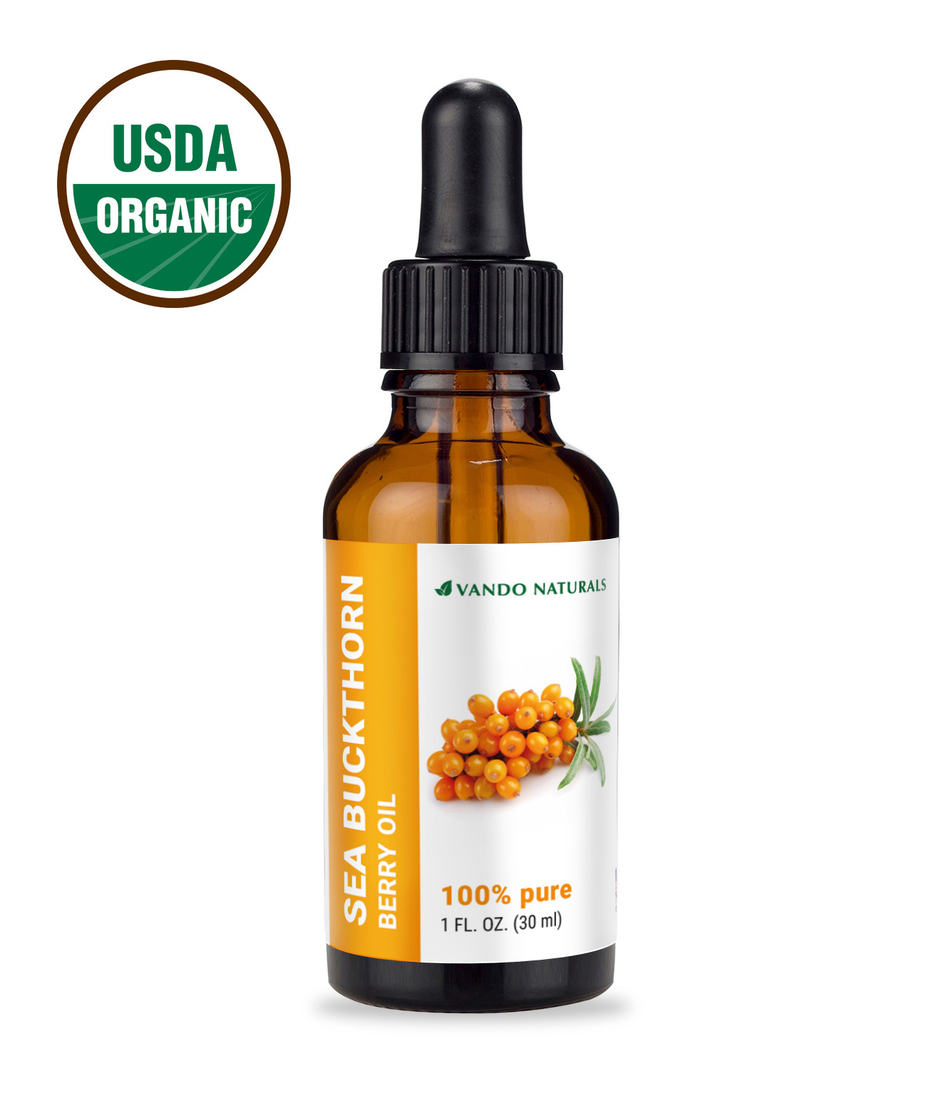 Vando Naturals Seabuckthorn Fruit Oil 1 fl.oz