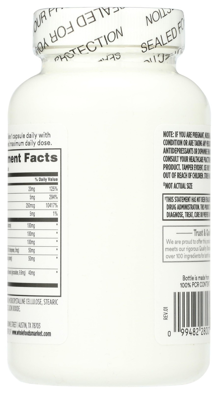 9/26 365 by Whole Foods Market, Think Smart with B Vitamins, 120 Capsules