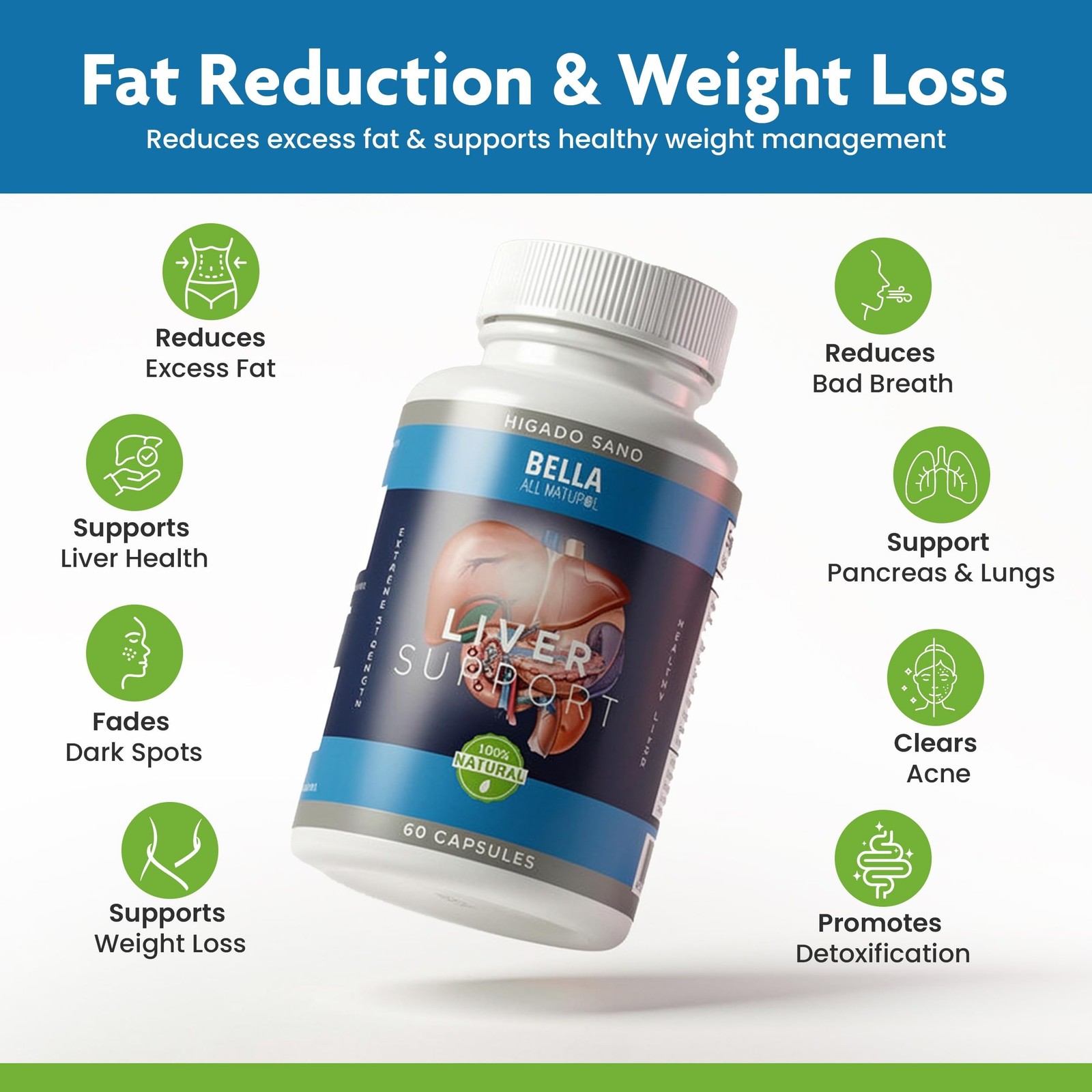 Bella All Natural Liver Support Capsules