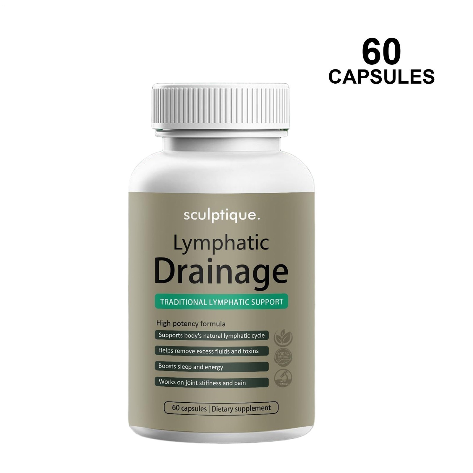 3PACK Sculptique Lymphatic Drainage Capsules, Lymphatic Drainage,60 Capsules USA