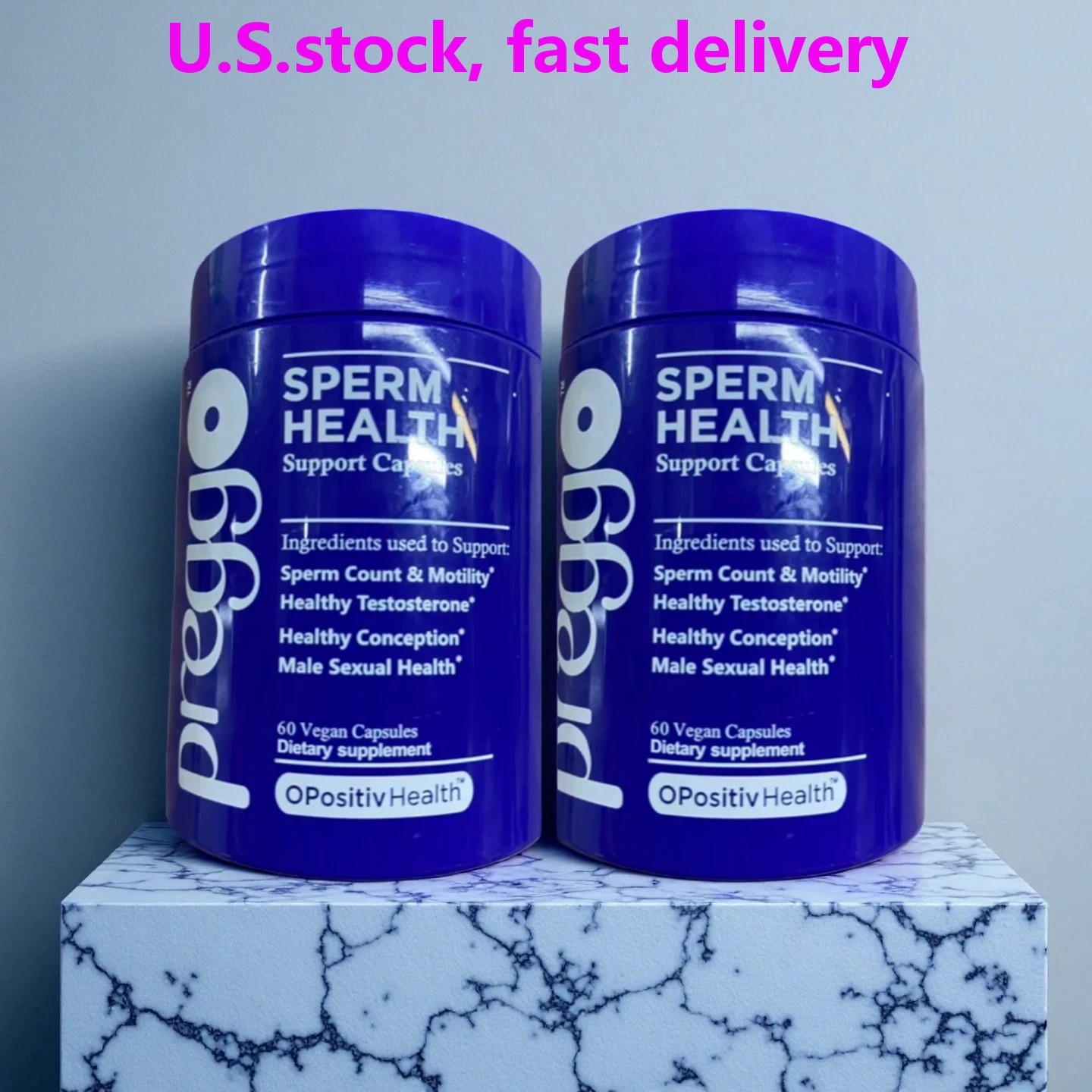 Prego Sperm Health 2 Pack Male Reproductive Wellness & Vitality Supplement