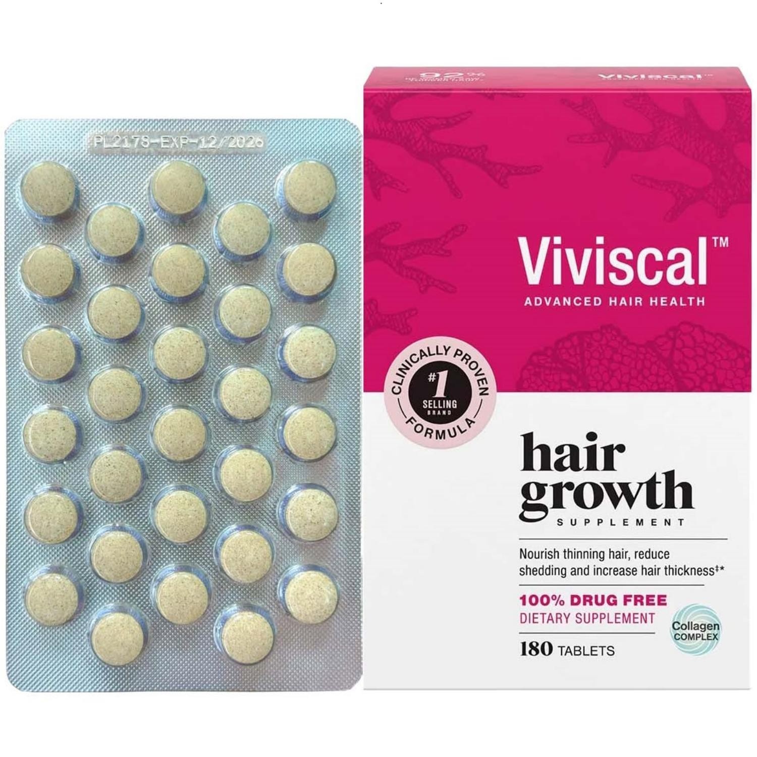 Viviscal Hair Growth Supplement for Women 180 Tablets – 3 Month Supply