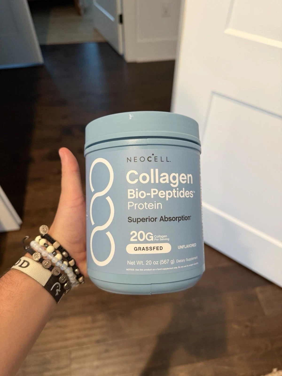 NEW LUXRY NeoCell Collagen Bio-Peptides Protein Supplement Grass Fed,-20Oz
