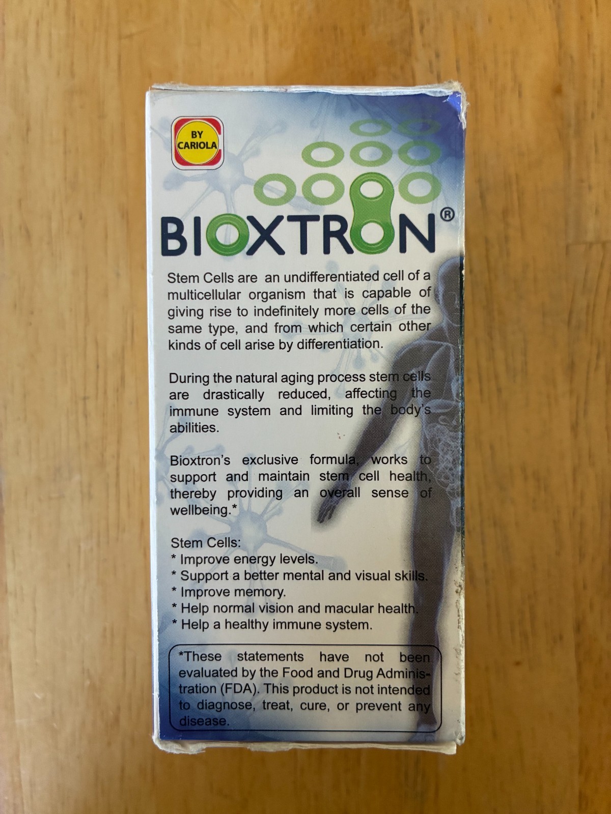 Bioxtron Natural AFA Stem Cell Supplement 60 Capsules By Cariola