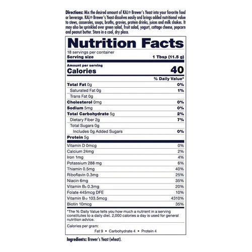 Kal, Brewer’s Yeast Powder, 7.4 oz