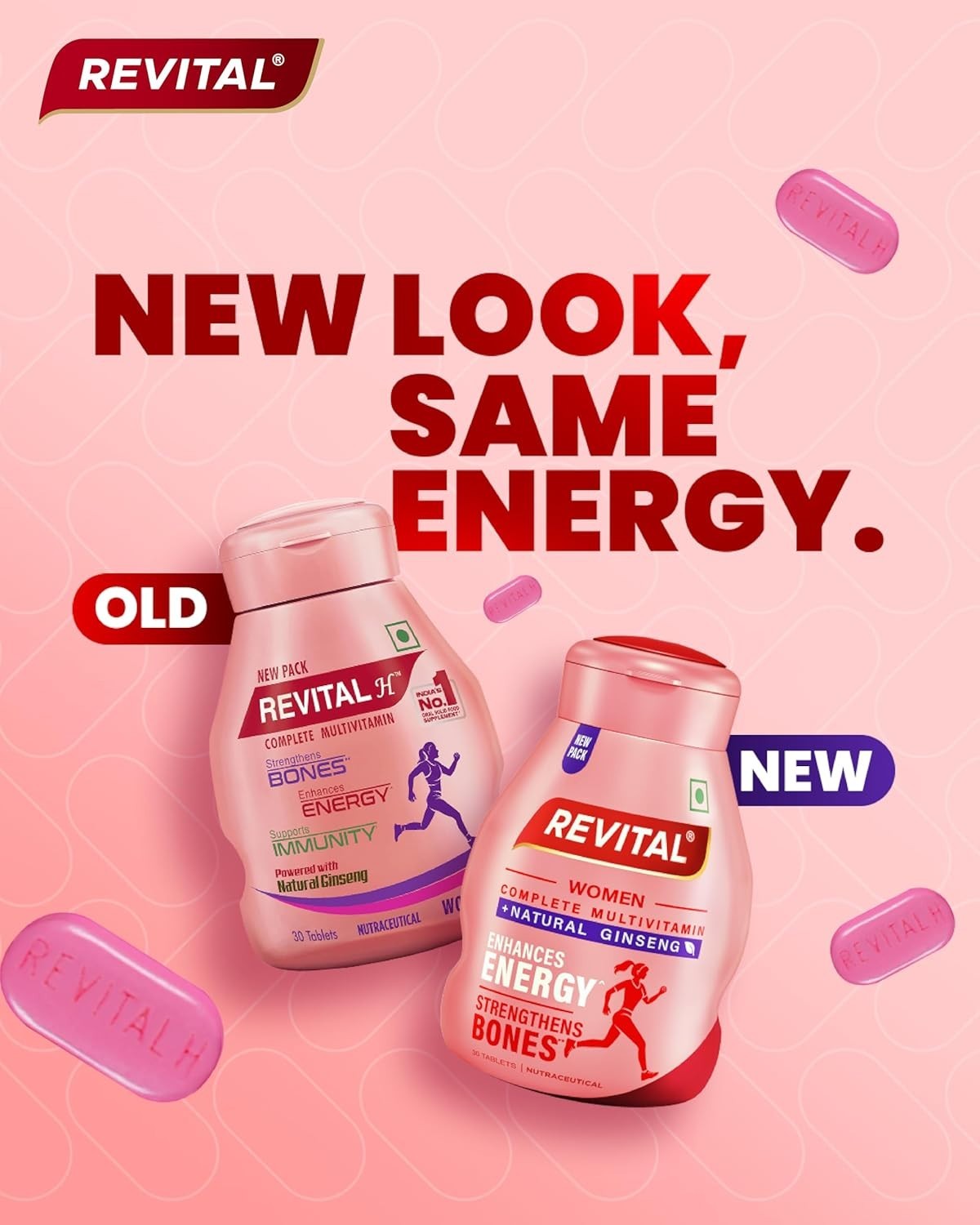 Revital For Women with Multivitamins, Calcium, Zinc & Natural Ginseng 30Caps