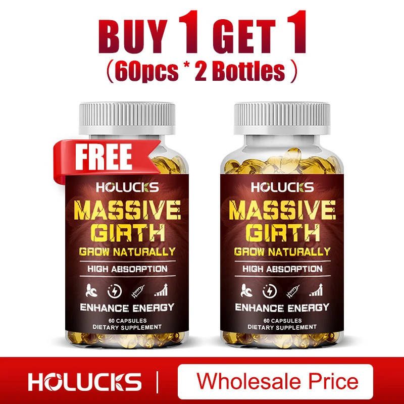 Buy 1 Get 1 Free! Massive Girth Supplement, for Enhanced Blood Flow, Stamina & O
