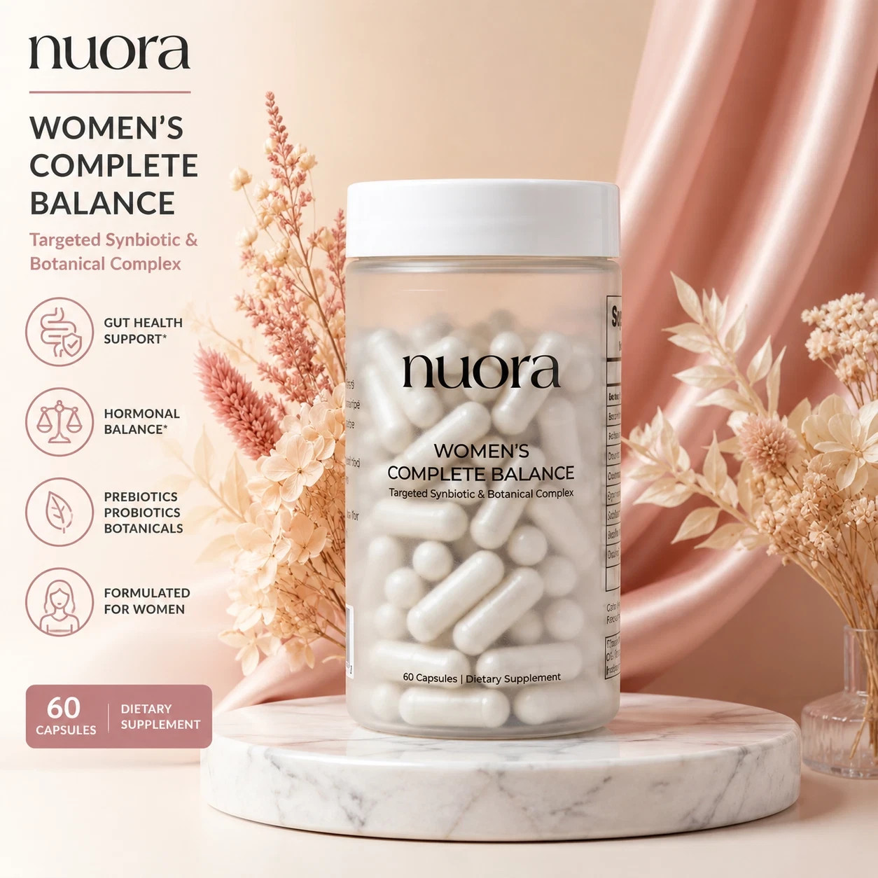 Nuora™ Gut Biofilm Ritual, Women’s Complete Balance 60 capsules