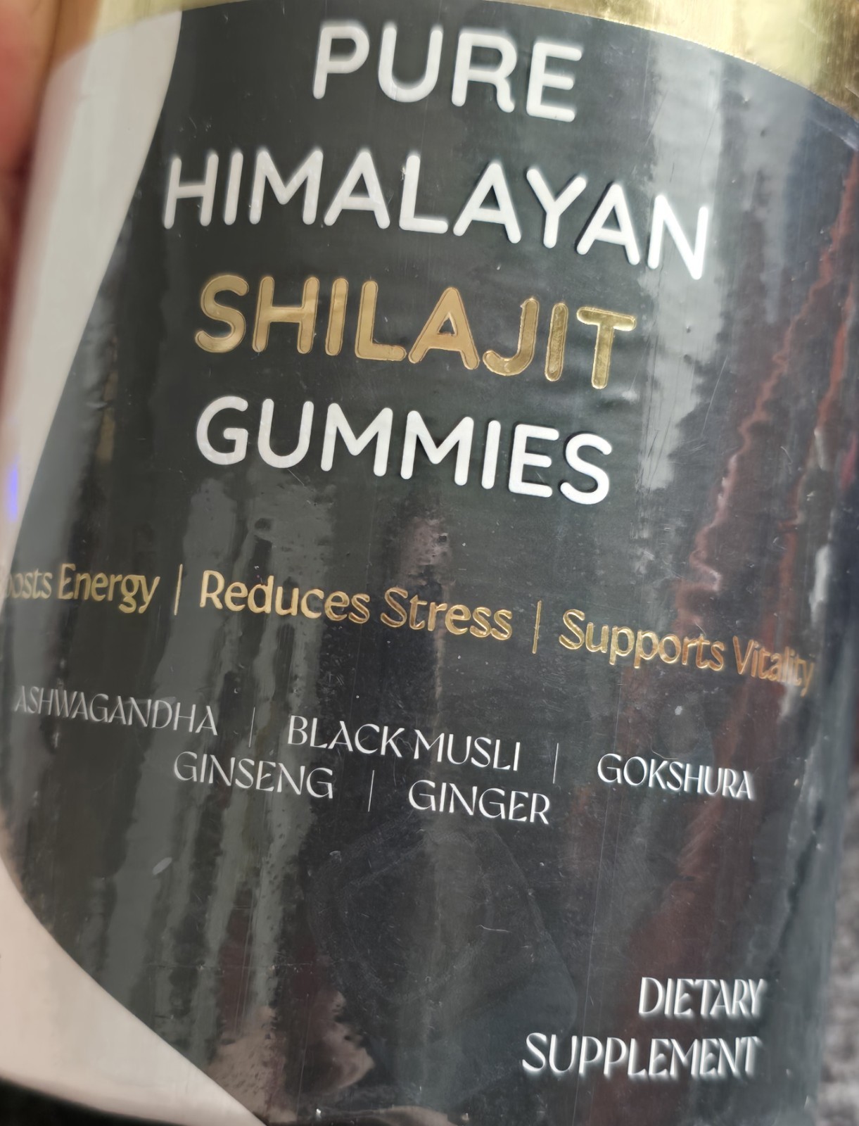Pure Himalayan Shilajit Gummies w/Ashwagandha, Gokshura, Ginseng, Ginger, Musli