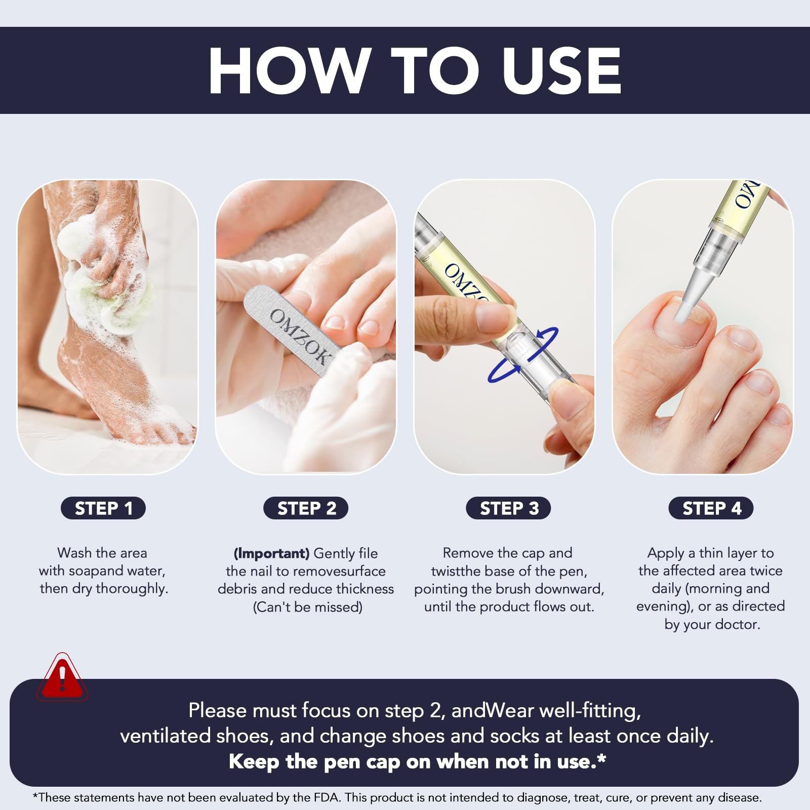 Toenail Fungus Pen – 25% 0.5 Fl Oz (Pack of 1), 1 Pack ( 5PCS Pens)