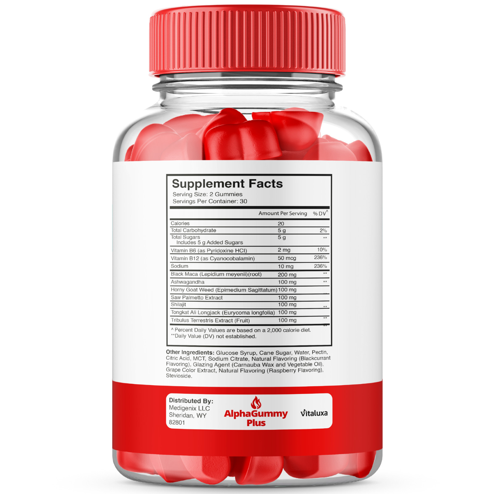 Alpha Gummy for Men Advanced Energy Performance Vitamin Supplement (60 Gummies)