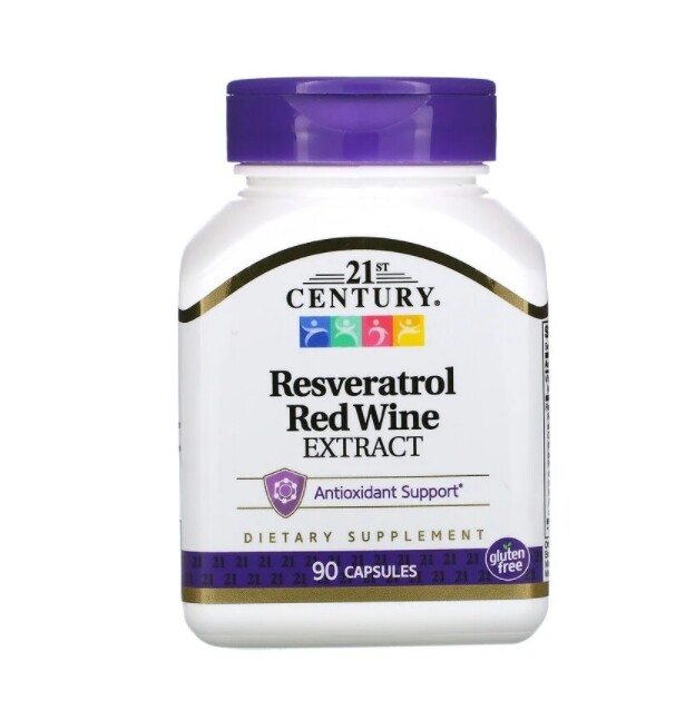 21st Century, Resveratrol Red Wine Extract, 3 PACK, 90 Capsules (270 total!)