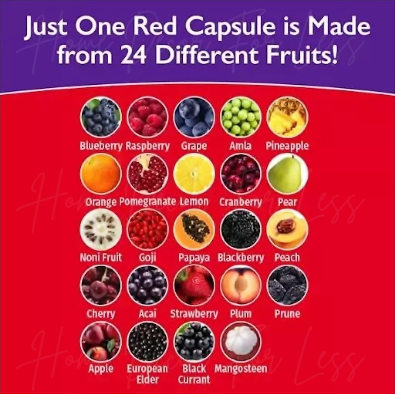 Fruits and Veggies | 30 Capsules | 24 Fruits and Vegetables | Green Tea | GOvana