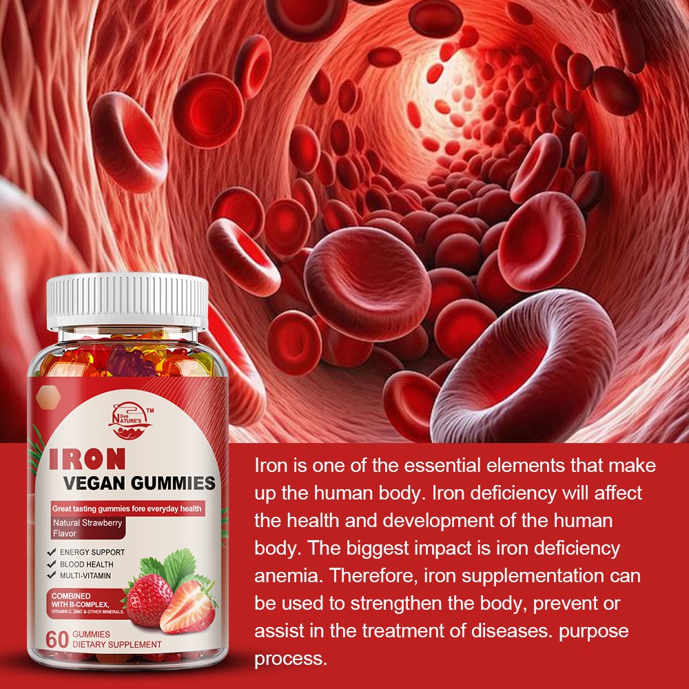Iron Supplement – with Vitamin C-Improve Energy Levels, Relieve Anemia & Fatigue