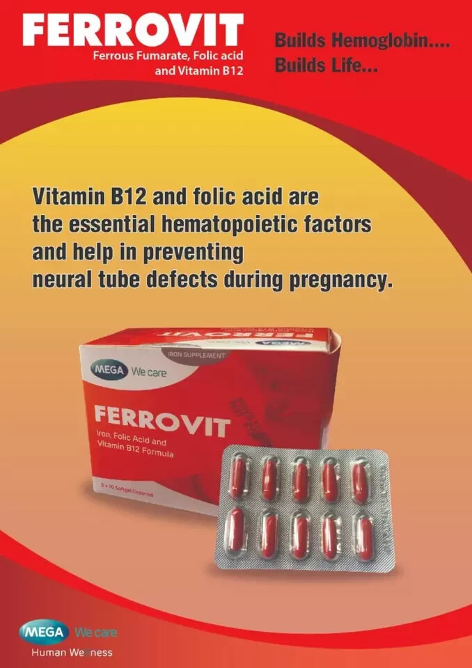 FERROVIT Iron Supplement 5X 10’s For Pregnant Women Iron Deficiency Remedies X 5