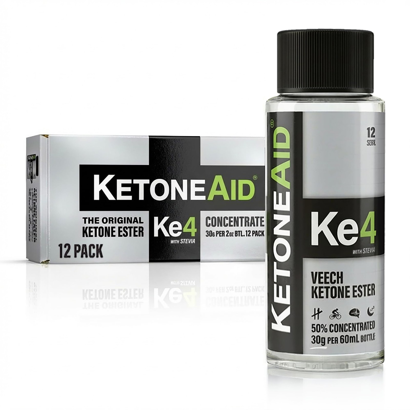 Ketone Ester Concentrate Exogenous D-BHB Ester No Sugar No Caffeine 12 Count