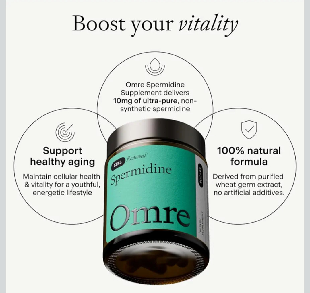 OMRE Spermidine Supplement (10mg of Non-Synthetic Spermidine) – 3rd-Party Tested