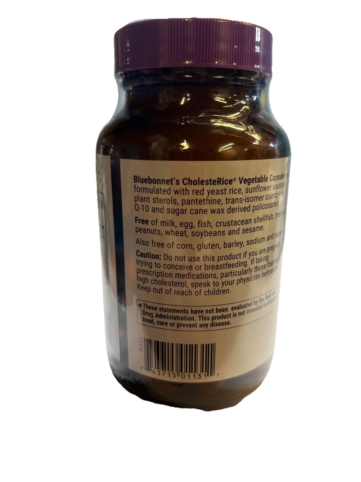 Bluebonnet Nutrition- CholesteRice Vegetable Capsules, 60 Count