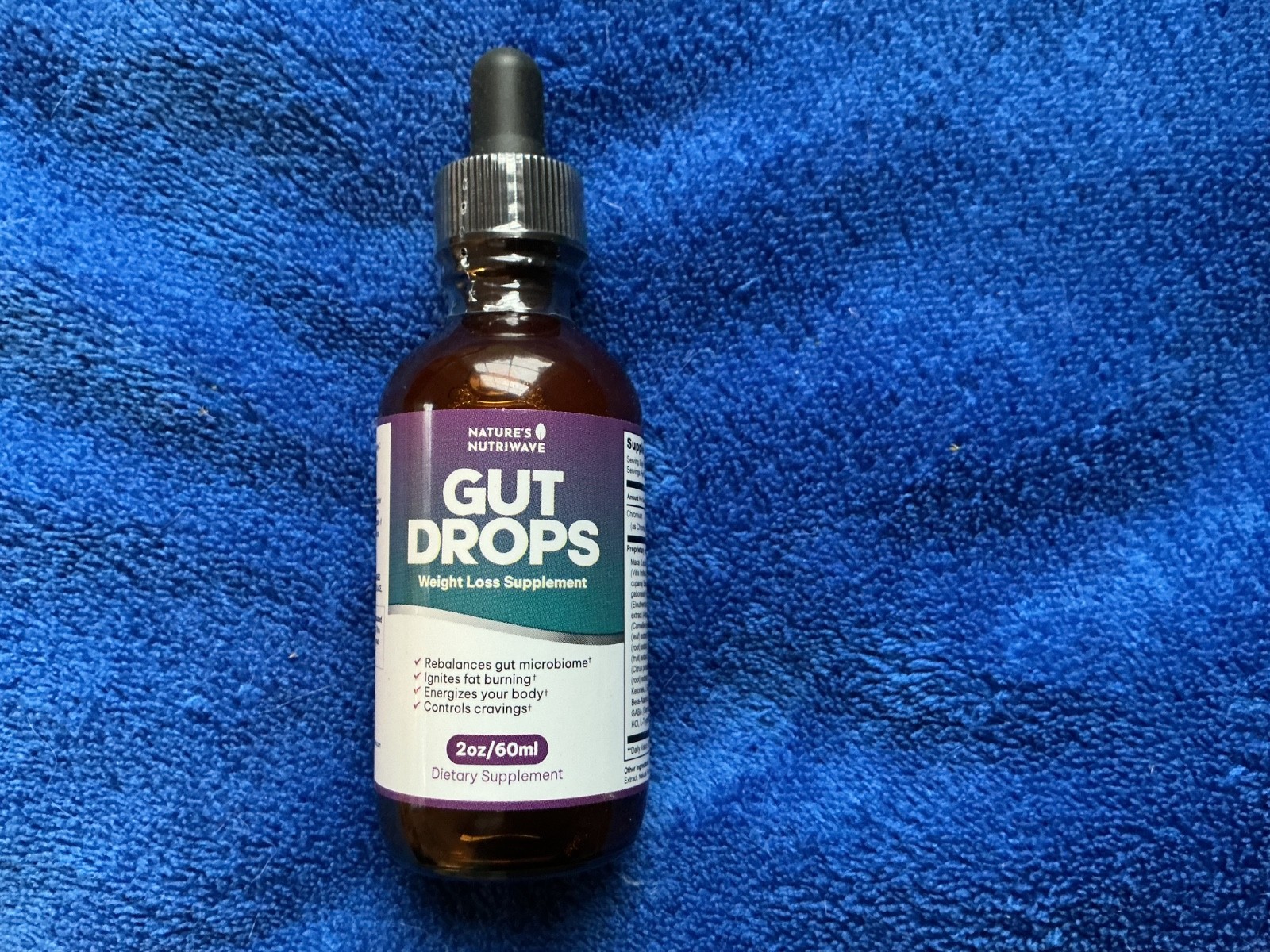 GUT DROPS Supplement by Nature’s NutriWave (2oz) glass bottle