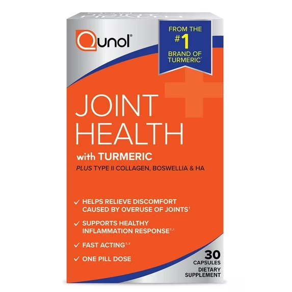 Qunol Joint Comfort with Turmeric 410mg, Joint Support Capsules, 30 Ct – 03/2026